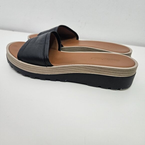 See by Chloé Robin Platform Sole Sandal Slides Sz 7.5 /38 Black Genuine Leather - Picture 9 of 9